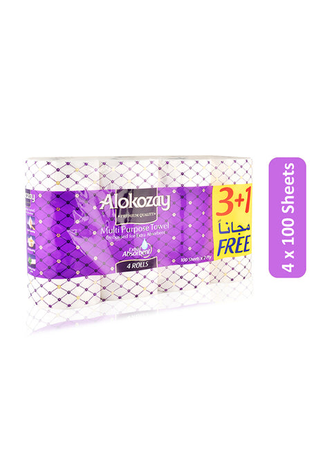 Kitchen Multi-Purpose Towel (3+1)4Rolls x 2ply