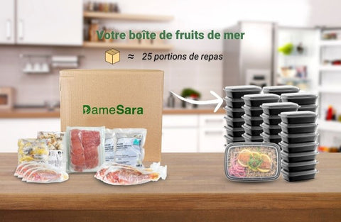 Nouveau chez DameSara: boîte de fruits de mer
