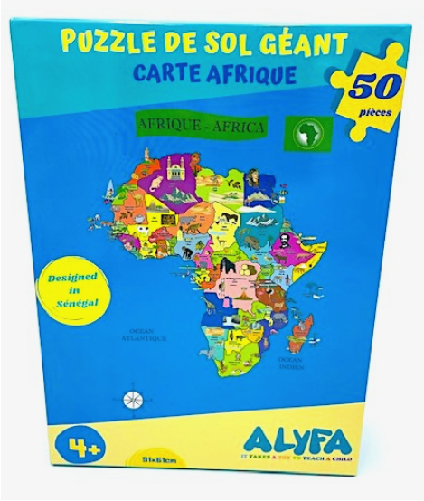 Alyfa - Carte Afrique de sol géant 50 pièces