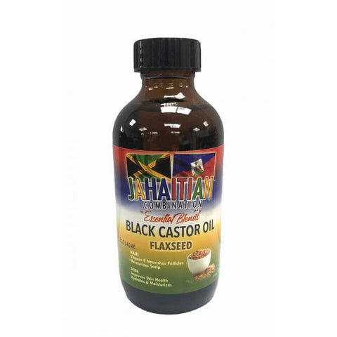 Jahaitian Combination Black Castor Oil - Flaxseed (4oz)