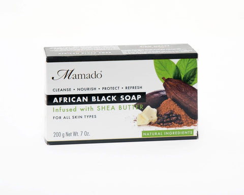 Mamado - Black Soap Infused with Shea Butter 200g