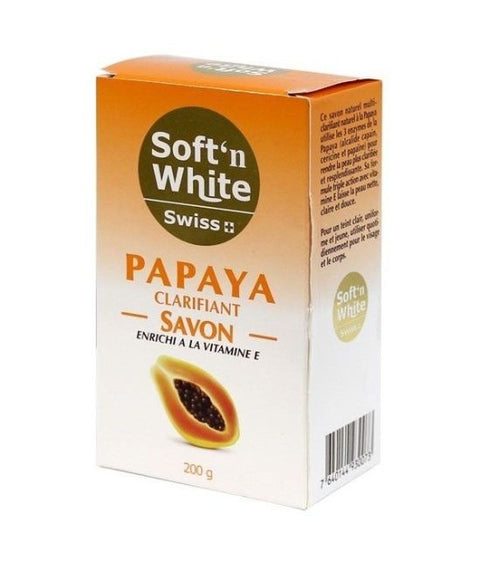 Soft'N White - Swiss Papaya Lightening Soap (7oz)